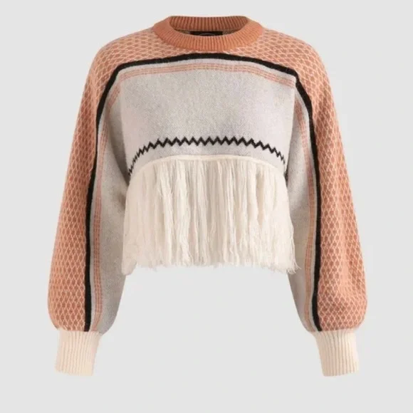 NWT Cider Bohemian Western Style Ultra Cropped Size L - Picture 1 of 7